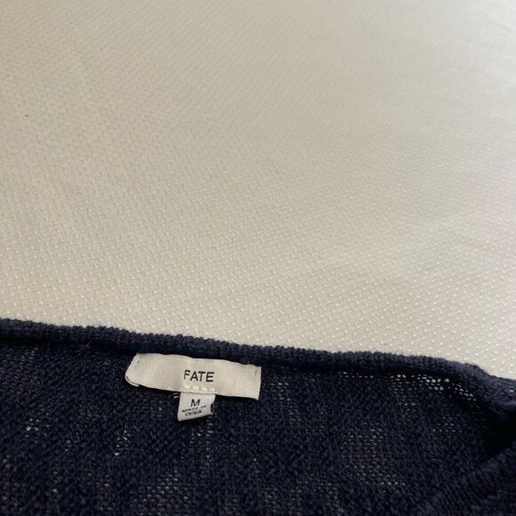 FATE Blue White Star Top Blouse Size Medium - Picture 3 of 8